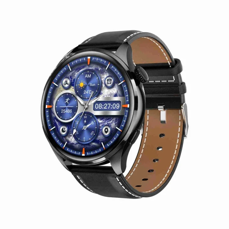 TM05 Pro Smart Bracelet, 1,46 Zoll Lederarmband, IP67 wasserdichte Smartwatch, Bluetooth-Anrufe / Herzfrequenz / Blutdruck / Blutsauerstoff, Lederarmband
