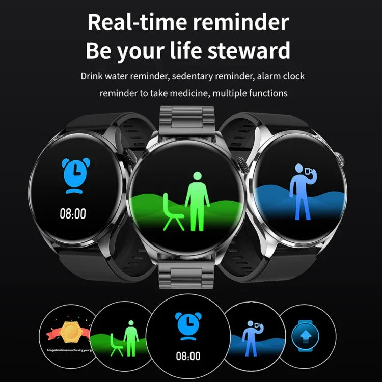 TM05 Pro Smart Bracelet, 1,46 Zoll Lederarmband, IP67 wasserdichte Smartwatch, Bluetooth-Anrufe / Herzfrequenz / Blutdruck / Blutsauerstoff, Lederarmband