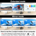 KC-KVM203DH 8K 30Hz USB3.0 DP+DP+HDMI Dreifach-Monitor KVM-Switch, EU-Stecker, KC-KVM203DH