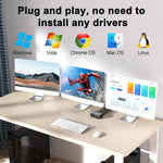 KC-KVM203DH 8K 30Hz USB3.0 DP+DP+HDMI Dreifach-Monitor KVM-Switch, EU-Stecker, KC-KVM203DH
