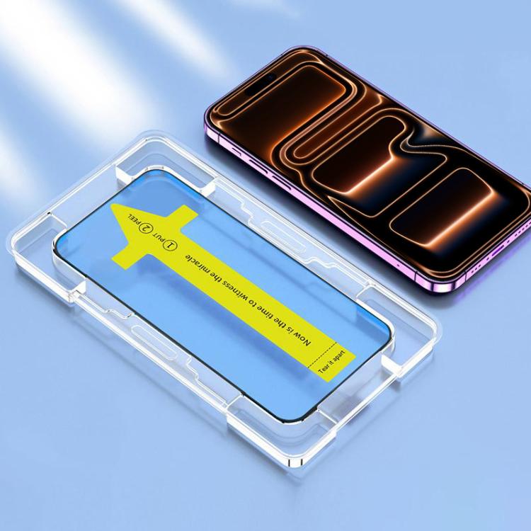 HD Schnell Anbringbar Staubdicht Antistatisch Gehärtetes Glasfolie, Für iPhone 17 Pro Max, Für iPhone 17 Pro, Für iPhone 17, Für iPhone Air, Für iPhone 16 Pro Max, Für iPhone 16 Pro, Für iPhone 16 Plus / 15 Plus, Für iPhone 16 / 15, Für iPhone 15 Pro Max