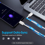 Schnellladedatenkabel, Länge: 1m, Typ-C zu Typ-C PD 60W, Typ-C zu 8 Pin, USB zu 8 Pin, USB zu Typ-C