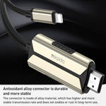 Yesido HM13 2m 8 Pin auf HDMI 1080P HDTV Adapterkabel, HM13