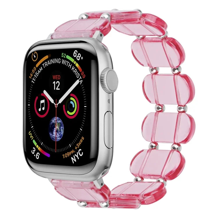 Dehnbares Harz-Armband, für Apple Watch Series 4 44mm, für Apple Watch Series 4 40mm, für Apple Watch Series 3 38mm, für Apple Watch Series 3 42mm, für Apple Watch Series 2 42mm, für Apple Watch Series 2 38mm