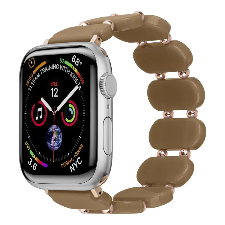 Dehnbares Harz-Armband, für Apple Watch Series 4 44mm, für Apple Watch Series 4 40mm, für Apple Watch Series 3 38mm, für Apple Watch Series 3 42mm, für Apple Watch Series 2 42mm, für Apple Watch Series 2 38mm