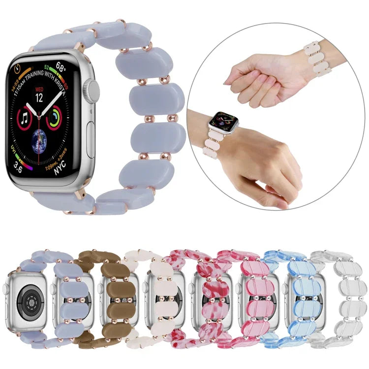 Stretch-Harz-Uhrenarmband, für Apple Watch SE 40mm, für Apple Watch SE 44mm, für Apple Watch 6 40mm, für Apple Watch Series 6 44mm, für Apple Watch Series 5 44mm, für Apple Watch Series 5 40mm