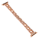 Herzen Gekreuztes Diamant Metall Uhrenarmband, Für Apple Watch SE 2022 44mm, Für Apple Watch Series 7 41mm, Für Apple Watch Series 7 45mm, Für Apple Watch SE 40mm, Für Apple Watch SE 44mm, Für Apple Watch 6 40mm, Für Apple Watch Series 6 44mm