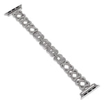 Herzen Gekreuztes Diamant Metall Uhrenarmband, Für Apple Watch SE 2022 44mm, Für Apple Watch Series 7 41mm, Für Apple Watch Series 7 45mm, Für Apple Watch SE 40mm, Für Apple Watch SE 44mm, Für Apple Watch 6 40mm, Für Apple Watch Series 6 44mm