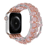 Beaded Diamond Bracelet Watch Band, For Apple Watch SE 2023 44mm, For Apple Watch SE 2023 40mm, For Apple Watch Ultra 2 49mm, For Apple Watch Series 9 45mm, For Apple Watch Series 9 41mm, For Apple Watch Ultra 49mm, For Apple Watch Series 8 41mm       ...