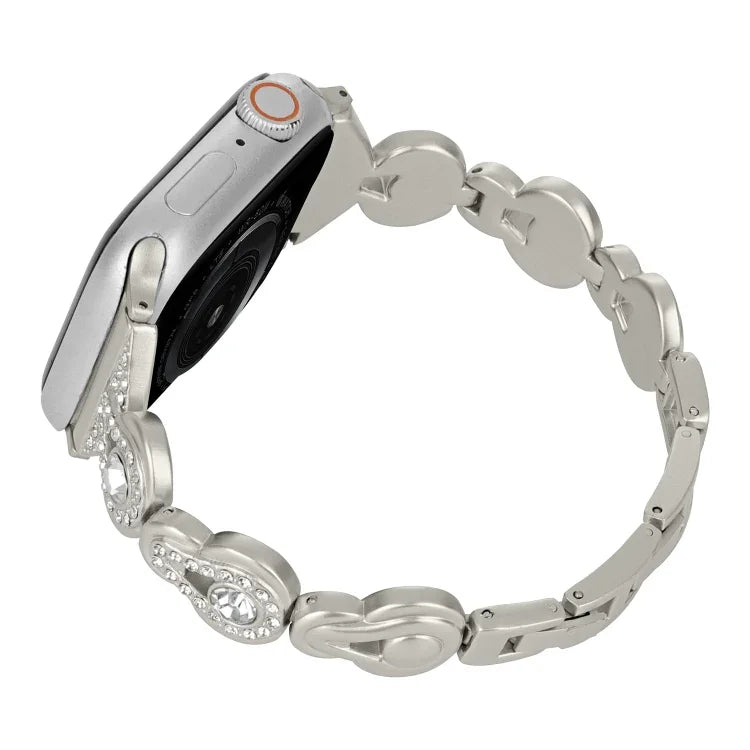 Gourd Diamond Metal Watch Band, For Apple Watch Series 4 44mm, For Apple Watch Series 4 40mm, For Apple Watch Series 3 38mm, For Apple Watch Series 3 42mm, For Apple Watch Series 2 42mm, For Apple Watch Series 2 38mm, For Apple Watch 42mm              ...