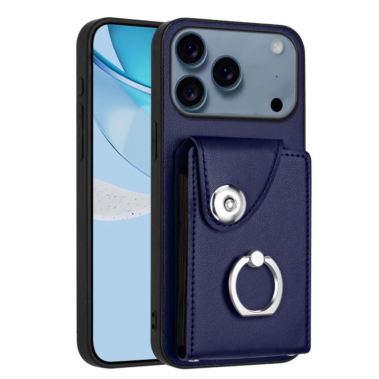 Handyhülle mit Organ-Kartenfach und Ringhalter, Für iPhone 17e / 16e, Für iPhone 17 Pro Max, Für iPhone 17 Pro, Für iPhone 17, Für iPhone Air, Für iPhone 16 Pro Max, Für iPhone 16 Pro, Für iPhone 16 Plus