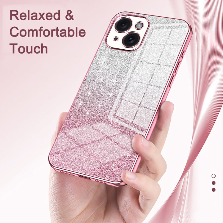 Gradient Glitter Powder Electroplated Phone Case, For iPhone 16 Pro, For iPhone 16 Plus, For iPhone 16, For iPhone 15 Pro Max, For iPhone 15 Pro, For iPhone 15 Plus