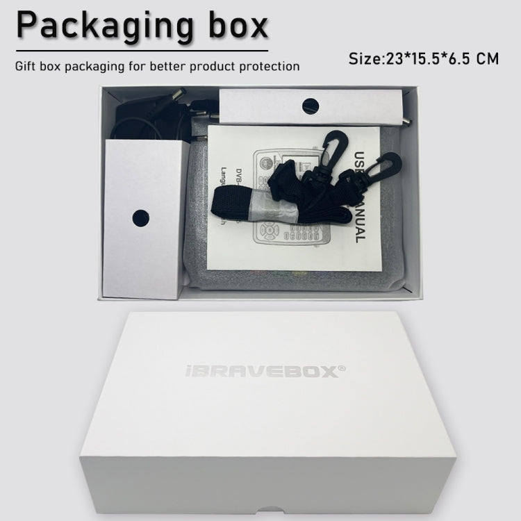 iBRAVEBOX V10 Finder Max 4,3 Zoll Display Digitaler Satelliten-Messsucher Signalfinder, unterstützt DVB-S/S2/S2X, EU-Stecker, US-Stecker, UK-Stecker, AU-Stecker