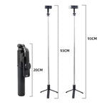 Q07 Bluetooth Selfie-Stick Multifunktionales Live-Übertragungsstativ, Ohne Licht, Mit Licht