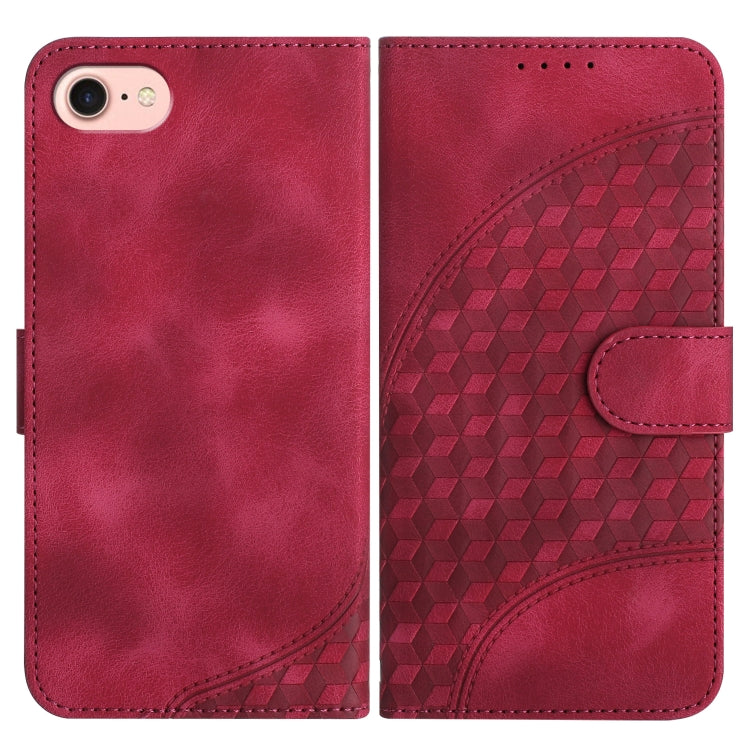 YX0060 Elephant Head Embossed Phone Leather Case with Lanyard, For iPhone 15, For iPhone 14 Plus, For iPhone 14, For iPhone 14 Pro, For iPhone 14 Pro Max, For iPhone SE 2022/SE 2020/6/7/8