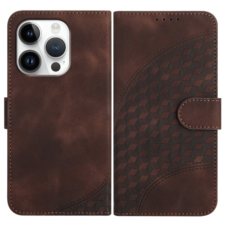 YX0060 Elephant Head Embossed Phone Leather Case with Lanyard, For iPhone 16 Pro, For iPhone 16 Plus, For iPhone 16, For iPhone 15 Pro Max, For iPhone 15 Pro, For iPhone 15 Plus