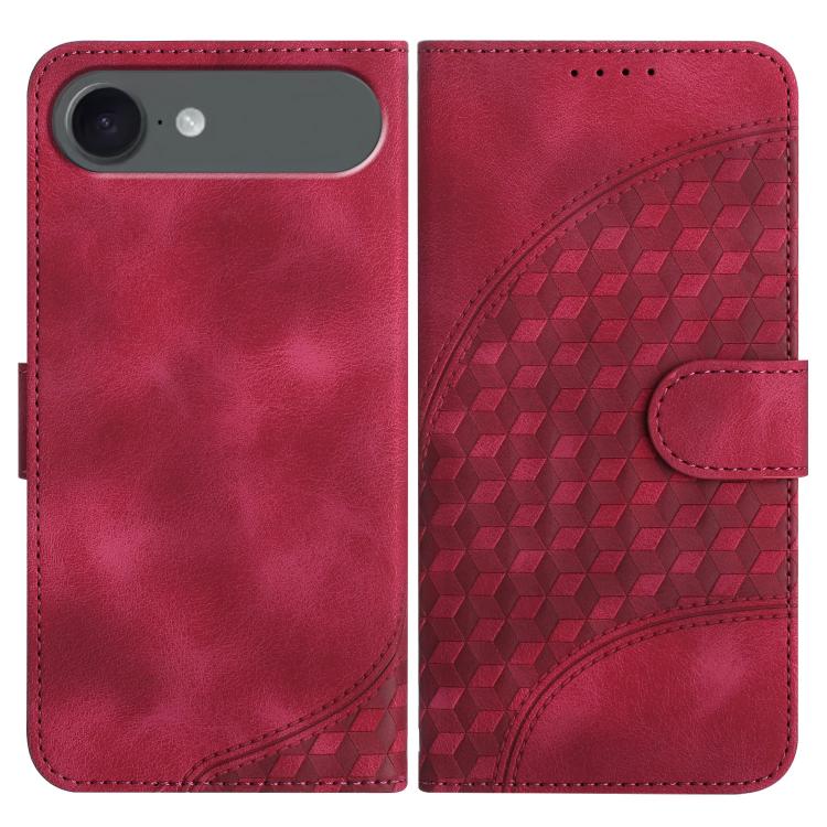 YX0060 Elefantenkopf geprägte Leder-Handyhülle mit Trageschlaufe, Für iPhone 17e / 16e, Für iPhone 17 Pro Max, Für iPhone 17 Pro, Für iPhone 17, Für iPhone Air, Für iPhone 16 Pro Max