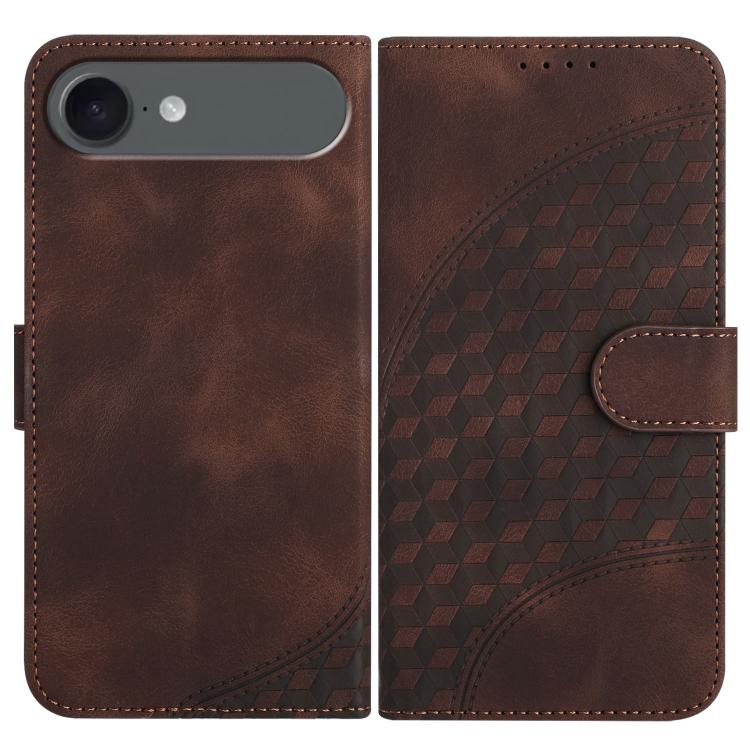 YX0060 Elefantenkopf geprägte Leder-Handyhülle mit Trageschlaufe, Für iPhone 17e / 16e, Für iPhone 17 Pro Max, Für iPhone 17 Pro, Für iPhone 17, Für iPhone Air, Für iPhone 16 Pro Max