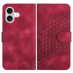 YX0060 Elefantenkopf geprägte Leder-Handyhülle mit Trageschlaufe, Für iPhone 17e / 16e, Für iPhone 17 Pro Max, Für iPhone 17 Pro, Für iPhone 17, Für iPhone Air, Für iPhone 16 Pro Max