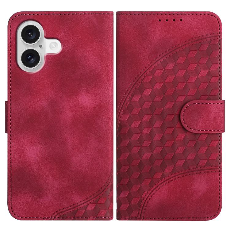 YX0060 Elefantenkopf geprägte Leder-Handyhülle mit Trageschlaufe, Für iPhone 17e / 16e, Für iPhone 17 Pro Max, Für iPhone 17 Pro, Für iPhone 17, Für iPhone Air, Für iPhone 16 Pro Max