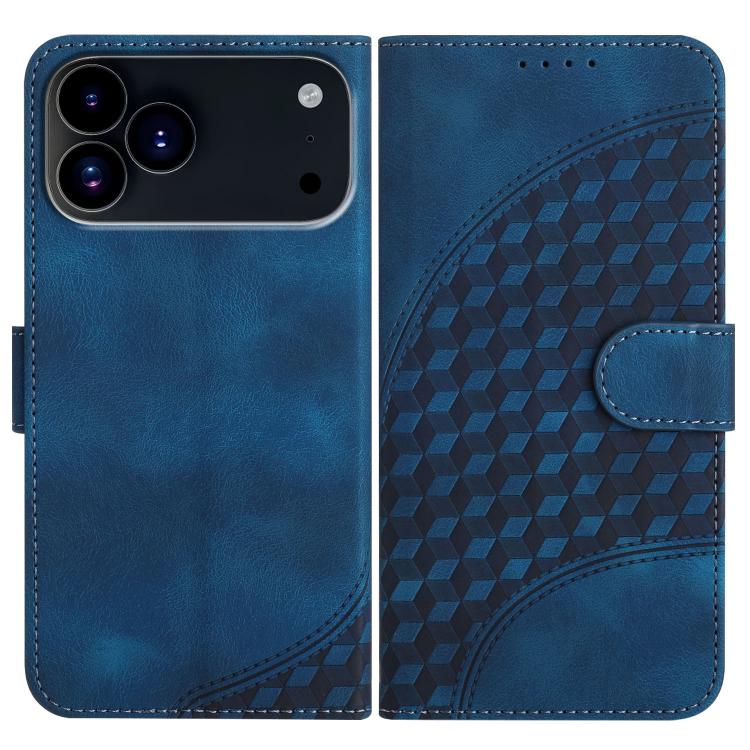 YX0060 Elefantenkopf geprägte Leder-Handyhülle mit Trageschlaufe, Für iPhone 17e / 16e, Für iPhone 17 Pro Max, Für iPhone 17 Pro, Für iPhone 17, Für iPhone Air, Für iPhone 16 Pro Max