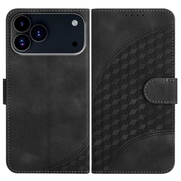 YX0060 Elefantenkopf geprägte Leder-Handyhülle mit Trageschlaufe, Für iPhone 17e / 16e, Für iPhone 17 Pro Max, Für iPhone 17 Pro, Für iPhone 17, Für iPhone Air, Für iPhone 16 Pro Max