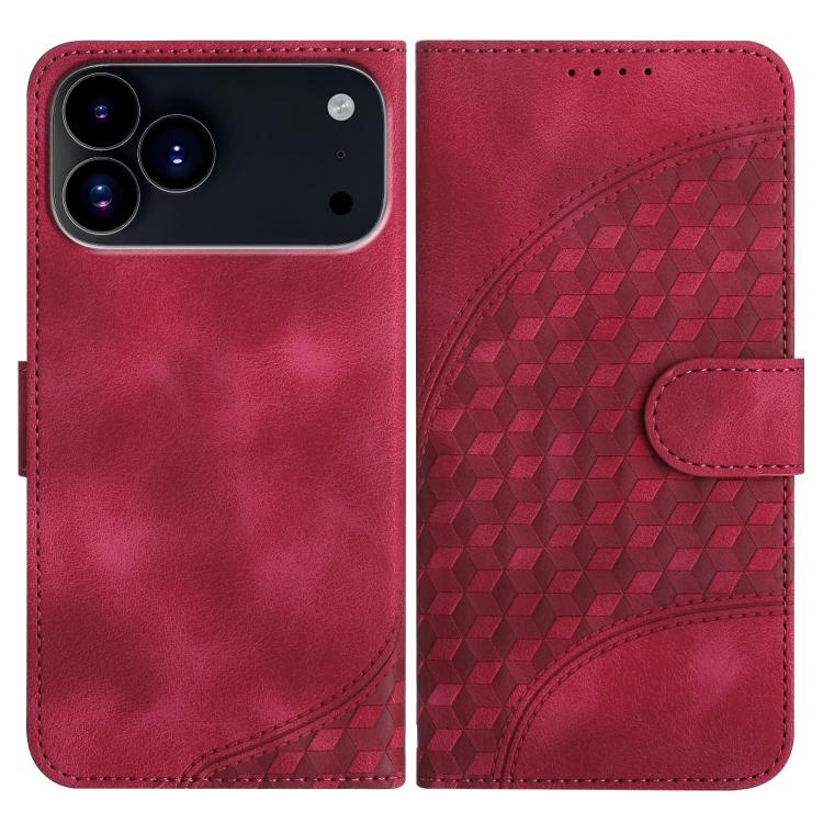 YX0060 Elefantenkopf geprägte Leder-Handyhülle mit Trageschlaufe, Für iPhone 17e / 16e, Für iPhone 17 Pro Max, Für iPhone 17 Pro, Für iPhone 17, Für iPhone Air, Für iPhone 16 Pro Max