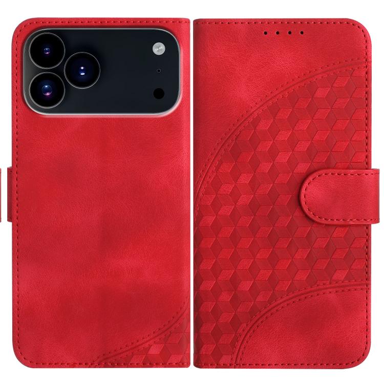 YX0060 Elefantenkopf geprägte Leder-Handyhülle mit Trageschlaufe, Für iPhone 17e / 16e, Für iPhone 17 Pro Max, Für iPhone 17 Pro, Für iPhone 17, Für iPhone Air, Für iPhone 16 Pro Max