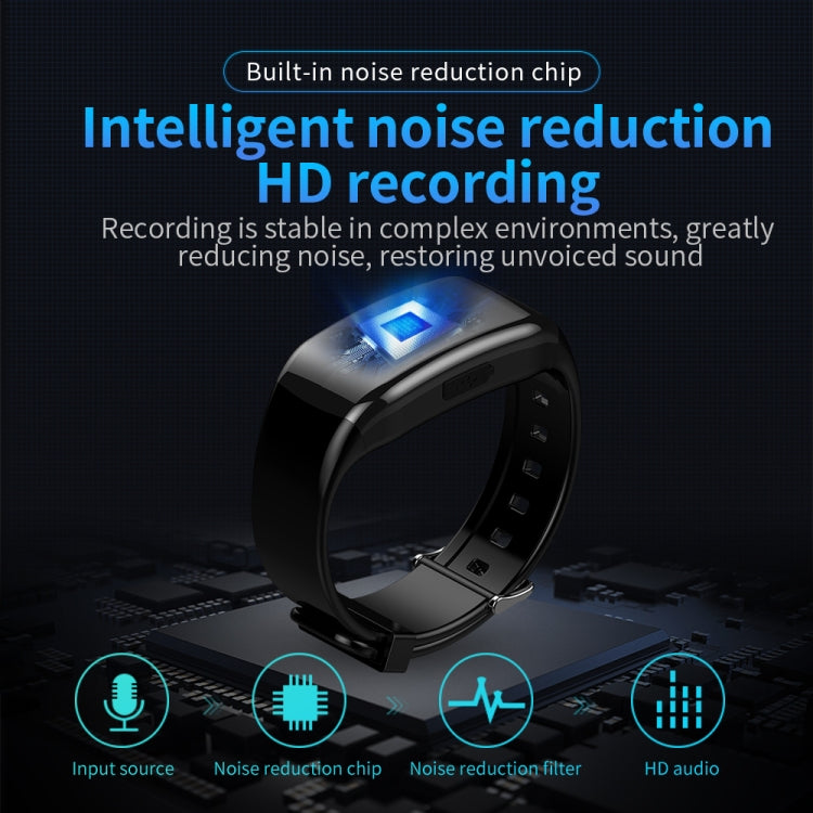 JNN C5 HD Geräuschreduzierendes Smart Aufnahme Elektronisches Armband, 8GB, 16GB, 32GB, 64GB, 128GB