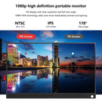 15,6 Zoll HDR 1080P IPS Bildschirm Tragbarer Monitor, 15,6 Zoll 1080P