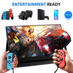 15,6 Zoll HDR 1080P IPS Bildschirm Tragbarer Monitor, 15,6 Zoll 1080P