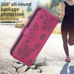Handyhülle aus Leder mit vierblättrigem Prägemuster, Für iPhone 7 / 8 / SE 2022, Für iPhone 13 Pro Max, Für iPhone 13 Pro, Für iPhone 13, Für iPhone 12 / 12 Pro, Für iPhone 12 Pro Max, Für iPhone 11 Pro Max, Für iPhone 11