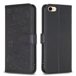 Handyhülle aus Leder mit vierblättrigem Prägemuster, Für iPhone 7 / 8 / SE 2022, Für iPhone 13 Pro Max, Für iPhone 13 Pro, Für iPhone 13, Für iPhone 12 / 12 Pro, Für iPhone 12 Pro Max, Für iPhone 11 Pro Max, Für iPhone 11