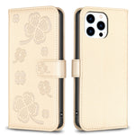 Handyhülle aus Leder mit vierblättrigem Prägemuster, Für iPhone 7 / 8 / SE 2022, Für iPhone 13 Pro Max, Für iPhone 13 Pro, Für iPhone 13, Für iPhone 12 / 12 Pro, Für iPhone 12 Pro Max, Für iPhone 11 Pro Max, Für iPhone 11