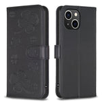 Handyhülle aus Leder mit vierblättrigem Prägemuster, Für iPhone 7 / 8 / SE 2022, Für iPhone 13 Pro Max, Für iPhone 13 Pro, Für iPhone 13, Für iPhone 12 / 12 Pro, Für iPhone 12 Pro Max, Für iPhone 11 Pro Max, Für iPhone 11