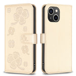 Handyhülle aus Leder mit vierblättrigem Prägemuster, Für iPhone 7 / 8 / SE 2022, Für iPhone 13 Pro Max, Für iPhone 13 Pro, Für iPhone 13, Für iPhone 12 / 12 Pro, Für iPhone 12 Pro Max, Für iPhone 11 Pro Max, Für iPhone 11