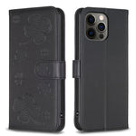 Handyhülle aus Leder mit vierblättrigem Prägemuster, Für iPhone 7 / 8 / SE 2022, Für iPhone 13 Pro Max, Für iPhone 13 Pro, Für iPhone 13, Für iPhone 12 / 12 Pro, Für iPhone 12 Pro Max, Für iPhone 11 Pro Max, Für iPhone 11