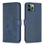 Handyhülle aus Leder mit vierblättrigem Prägemuster, Für iPhone 7 / 8 / SE 2022, Für iPhone 13 Pro Max, Für iPhone 13 Pro, Für iPhone 13, Für iPhone 12 / 12 Pro, Für iPhone 12 Pro Max, Für iPhone 11 Pro Max, Für iPhone 11