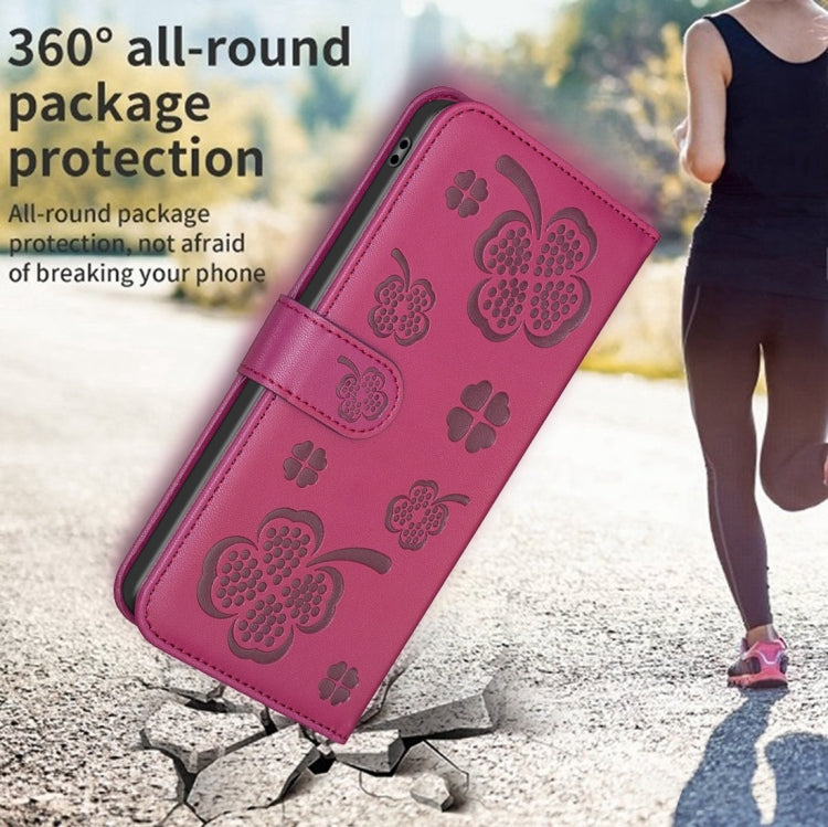 Four-leaf Embossed Leather Phone Case, For iPhone 11 Pro, For iPhone X / XS, For iPhone XR, For iPhone XS Max, For iPhone 7 Plus / 8 Plus