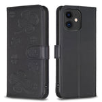 Handyhülle aus Leder mit vierblättrigem Prägemuster, Für iPhone 7 / 8 / SE 2022, Für iPhone 13 Pro Max, Für iPhone 13 Pro, Für iPhone 13, Für iPhone 12 / 12 Pro, Für iPhone 12 Pro Max, Für iPhone 11 Pro Max, Für iPhone 11