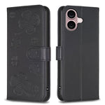 Vierblättrige geprägte Leder-Handyhülle, für iPhone 17 Pro Max, für iPhone 17 Pro, für iPhone 17, für iPhone Air, für iPhone 16 Pro Max, für iPhone 16 Pro, für iPhone 16 Plus, für iPhone 16