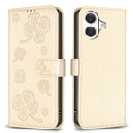 Vierblättrige geprägte Leder-Handyhülle, für iPhone 17 Pro Max, für iPhone 17 Pro, für iPhone 17, für iPhone Air, für iPhone 16 Pro Max, für iPhone 16 Pro, für iPhone 16 Plus, für iPhone 16