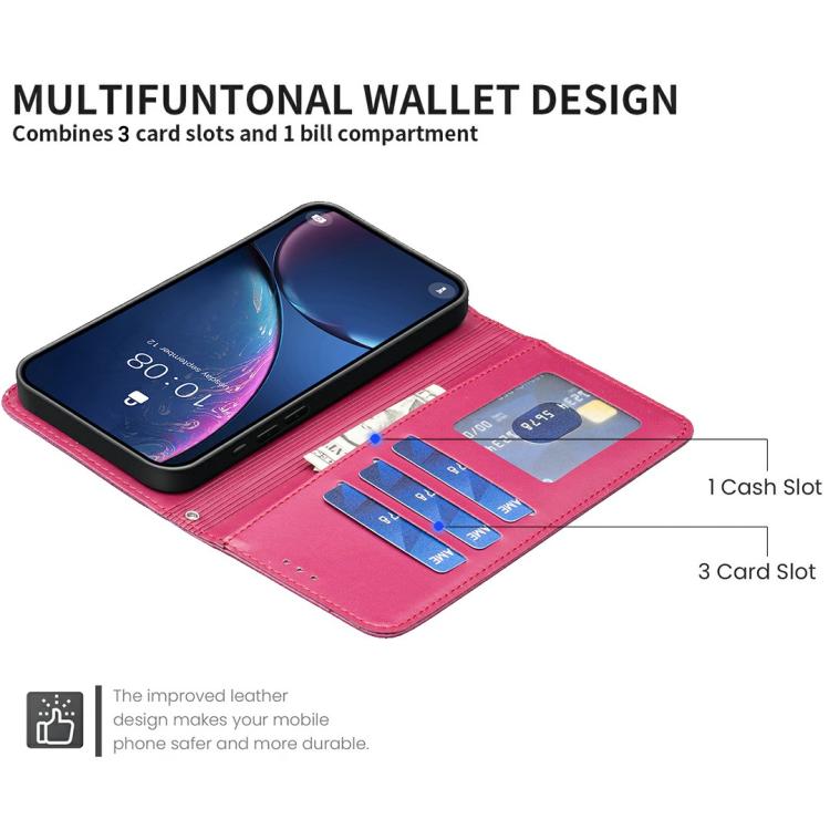 Vierblättrige geprägte Leder-Handyhülle, für iPhone 17 Pro Max, für iPhone 17 Pro, für iPhone 17, für iPhone Air, für iPhone 16 Pro Max, für iPhone 16 Pro, für iPhone 16 Plus, für iPhone 16