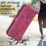 Vierblättrige geprägte Leder-Handyhülle, für iPhone 17 Pro Max, für iPhone 17 Pro, für iPhone 17, für iPhone Air, für iPhone 16 Pro Max, für iPhone 16 Pro, für iPhone 16 Plus, für iPhone 16