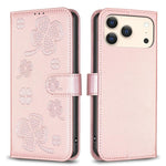Vierblättrige geprägte Leder-Handyhülle, für iPhone 17 Pro Max, für iPhone 17 Pro, für iPhone 17, für iPhone Air, für iPhone 16 Pro Max, für iPhone 16 Pro, für iPhone 16 Plus, für iPhone 16