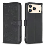 Vierblättrige geprägte Leder-Handyhülle, für iPhone 17 Pro Max, für iPhone 17 Pro, für iPhone 17, für iPhone Air, für iPhone 16 Pro Max, für iPhone 16 Pro, für iPhone 16 Plus, für iPhone 16