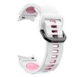Zweifarbiges Silikon-Uhrenarmband mit Wellenstruktur, für Samsung Galaxy Watch 6