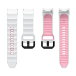 Zweifarbiges Silikon-Uhrenarmband mit Wellenstruktur, für Samsung Galaxy Watch 6