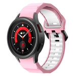 Zweifarbiges Silikon-Uhrenarmband mit Wellenstruktur, für Samsung Galaxy Watch 6