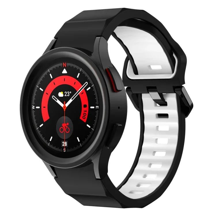 Zweifarbiges Silikon-Uhrenarmband mit Wellenstruktur, für Samsung Galaxy Watch 6